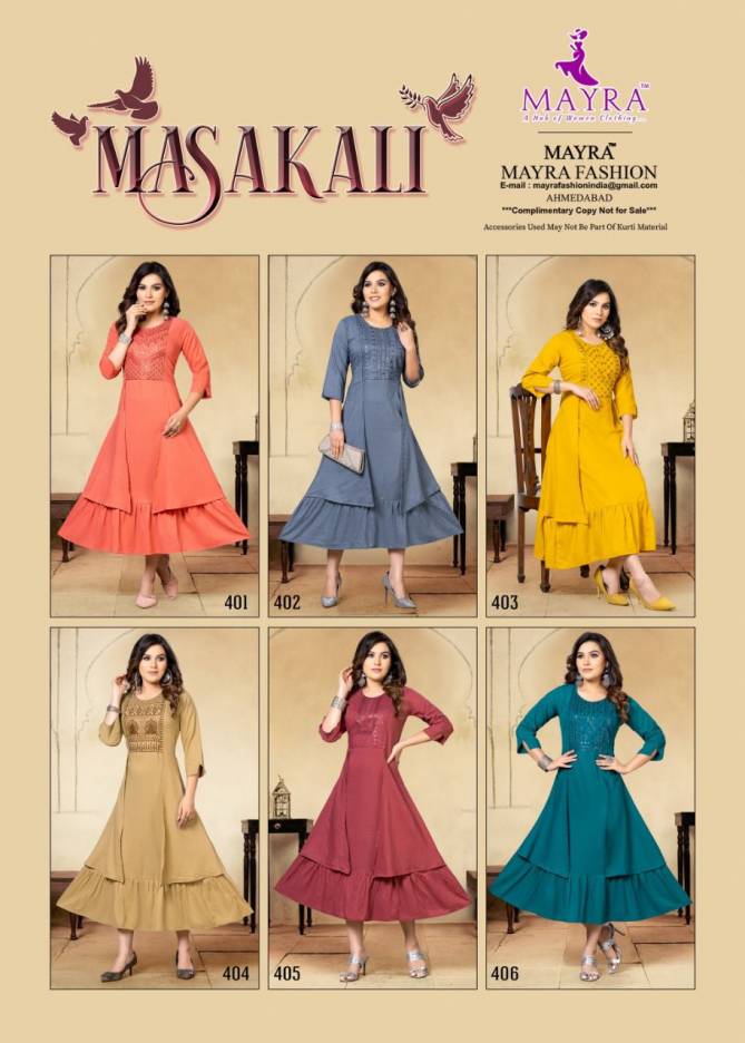 Mayra  Masakali New Designer Ethnic Wear Dancy Anarkali Kurti Collection